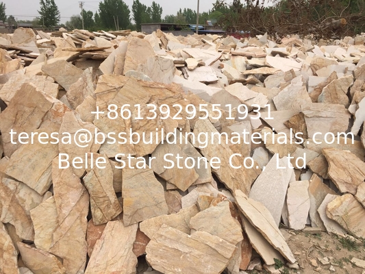 New Yellow Slate Random Flagstones,Slate Irregular Flagstones,Slate Crazy Stones,Yellow Random Stones