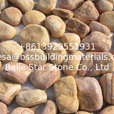Yellow Sandstone Pebble Wall Stones,Landscaping Pebbles,Pebble L Corner Stone,Pebble Wall Cladding,Pebble Stones