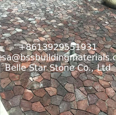 Red Lava Stone Flagstone,Basalt Flagstone Wall Cladding,Red Flagstone Walkway,Flagstone Patios