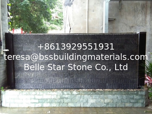 Onyx Waterfall Shape Wall Panel,Black Marble Waterfall Retaining Wall Stone,Outdoor Marble Stone Panel