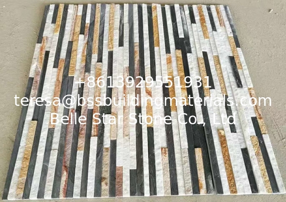 Slate Quartzite Sandstone Mini Stacked Stone,Natural Waterfall Shape Ledgestone,Stone Wall Cladding