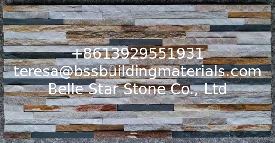 Slate Quartzite Mini Stacked Stone,Natural Waterfall Shape Ledgestone,Stone Wall Cladding,Thin Stone Veneer