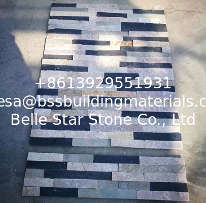 Slate Quartzite Culture Stone,Multicolor Stone Cladding,Natural Thin Stone Veneer,Ledgestone,Stone Panels