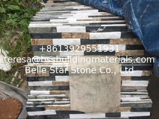 Quartzite Granite Culture Stone,Multicolor Stone Cladding,Natural Thin Stone Veneer,Ledgestone,Stone Panels
