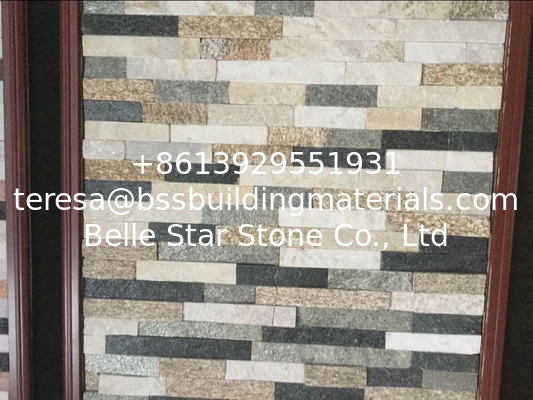 Quartzite Granite Culture Stone,Multicolor Stone Cladding,Natural Thin Stone Veneer,Ledgestone,Stone Panels
