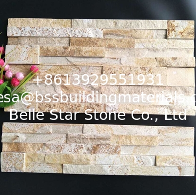 New Yellow Slate Stacked Stone,Yellow Stone Cladding,Slate Culture Stone,Thin Stone Veneer,Ledgestone
