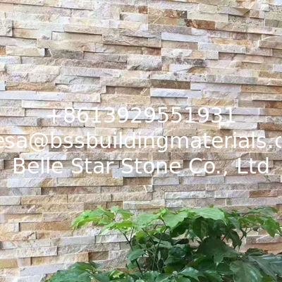 New Yellow Slate Stacked Stone,Yellow Stone Cladding,Slate Culture Stone,Thin Stone Veneer,Ledgestone