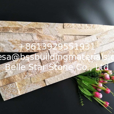 New Yellow Slate Stacked Stone,Yellow Stone Cladding,Slate Culture Stone,Thin Stone Veneer,Ledgestone