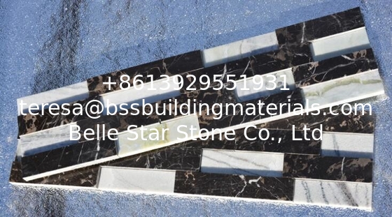 White Black 3D Marble Culture Stone,Marble Stone Cladding,Natural Stone Veneer,Marble Ledgestone