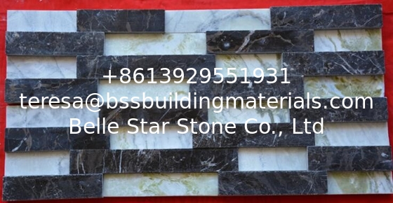 White Black 3D Marble Culture Stone,Marble Stone Cladding,Natural Stone Veneer,Marble Ledgestone