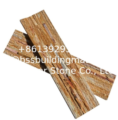 Yellow Sandstone Mini Culture Stone,Sandstone Waterfall Shape Ledgestone,Yellow Thin Stone Veneer
