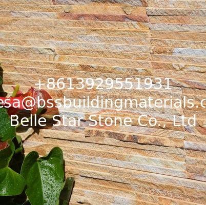 Yellow Sandstone Mini Culture Stone,Sandstone Waterfall Shape Ledgestone,Yellow Thin Stone Veneer