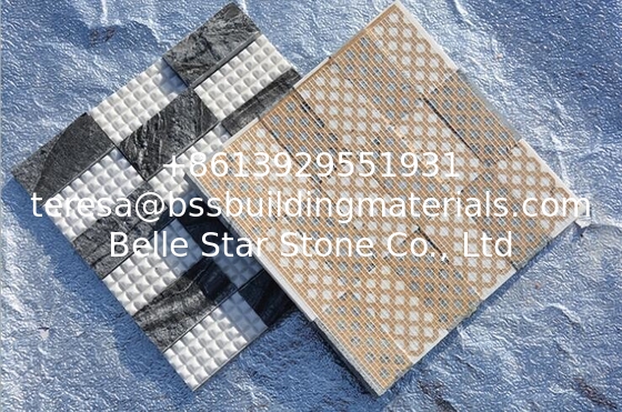 Stone Wall Mosaic Tiles, Interior Stone Mosaic Pattern, Mosaic Wall Cladding, Mosaic Sheet