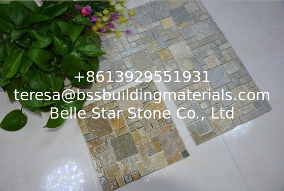 Oyster Quartzite Mosaic,Natural Stone Mosaic Pattern,Quartzite Mosaic Wall Tiles,Interior Stone Mosaic