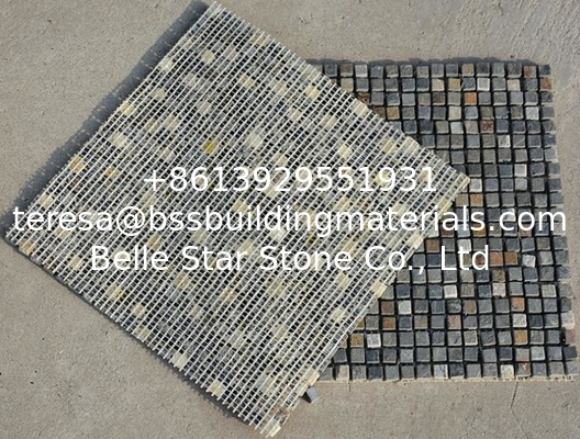 Multicolor Slate Mosaic,Natural Stone Mosaic Pattern,Rusty Slate Mosaic Wall Tiles,Interior Stone Mosaic