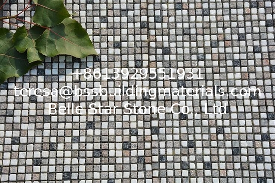 Quartzite Mosaic,Natural Stone Mosaic Pattern,Oyster White Black Quartzite Mosaic Wall Tiles,Interior Stone Mosaic