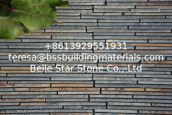 Rusty Slate Mosaic,Natural Stone Mosaic Pattern,Multicolor Slate Mosaic Wall Tiles,Interior Stone Mosaic