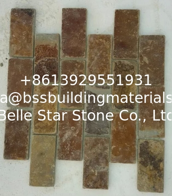 Multicolor Slate Mosaic,Natural Stone Mosaic Pattern,Rust Slate Mosaic Wall Tiles,Interior Stone Mosaic
