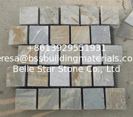 Oyster Quartzite Mosaic,Natural Stone Mosaic Pattern,Mosaic Wall Tiles,Interior Stone Mosaic