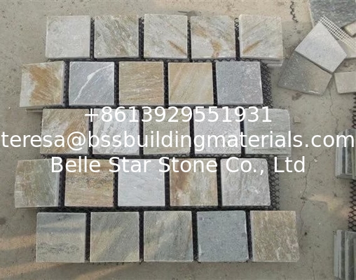 Oyster Quartzite Mosaic,Natural Stone Mosaic Pattern,Mosaic Wall Tiles,Interior Stone Mosaic