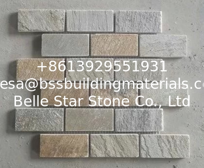 Oyster Quartzite Mosaic,Natural Stone Mosaic Pattern,Mosaic Wall Tiles,Interior Stone Mosaic