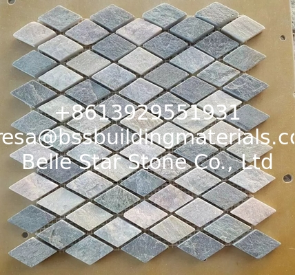 Oyster Quartzite Mosaic,Natural Stone Mosaic Pattern,Mosaic Wall Tiles,Interior Stone Mosaic