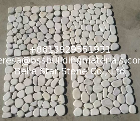 White Pebble Mosaic,Natural Stone Mosaic Pattern,Pebble Mosaic Wall Tiles,Interior Stone Mosaic