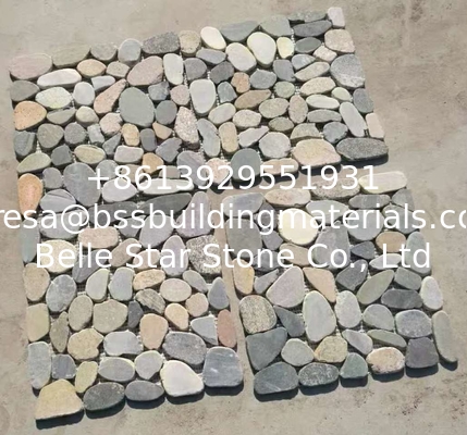 Multicolor Pebble Mosaic,Natural Stone Mosaic Pattern,Pebble Mosaic Wall Tiles,Interior Stone Mosaic