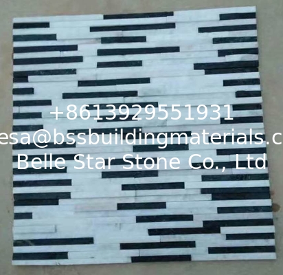 White Black Quartzite Mini Stacked Stone,Quartzite Waterfall Shape Ledgestone,Stone Cladding,Stone Panels