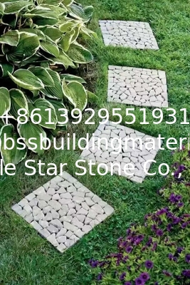 White Quartzite Gravel Mosaic,Natural Stone Mosaic Pattern,Crushed Stone Mosaic Wall Tiles,Interior Stone Mosaic