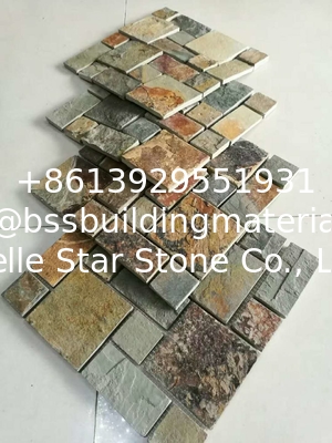 Multicolor Slate Mosaic,Natural Stone Mosaic Pattern,Slate Mosaic Wall Tiles,Interior Stone Mosaic