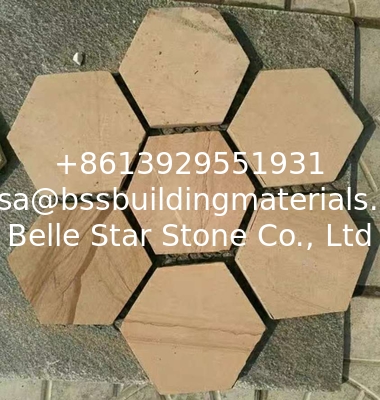 Red Sandstone Hexagon Flagstone,Sandstone Flagston Patio Stones/Wall Cladding Natural Slate Flagstone Pavers/Walkway