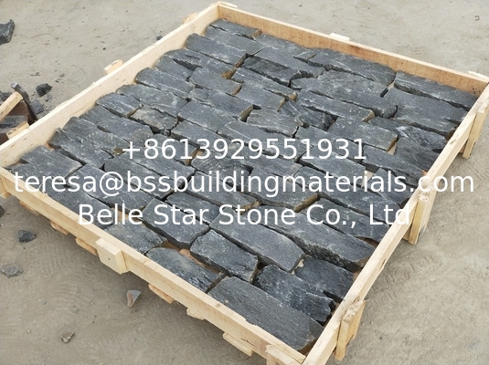 Black Quartzite Field Stone, Random Quartzite Stone Veneer, Natural Loose Ledger Stone Corner Stone