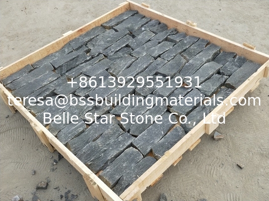 Black Quartzite Field Stone, Random Quartzite Stone Veneer, Natural Loose Ledger Stone Corner Stone