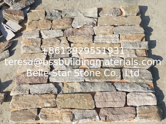 Mixed Colors Quartzite Field Stone,Quartzite Field Stone Veneer,Natural Loose Ledgestone,Random Stone Cladding