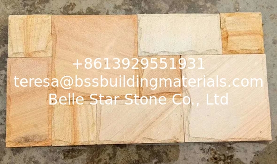 Multicolor Sandstone Mushroom Face Wall Cladding,Sandstone Wall Tiles,Sandstone Wall Panels