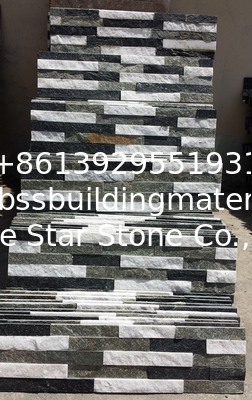 White/Black/Green Mixed Colors Quartzite Stone Cladding,Thin Stone Veneer,Stacked Stone,Culture Stone,Ledgestone