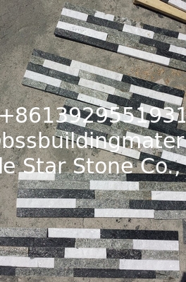 White/Black/Green Mixed Colors Quartzite Stone Cladding,Thin Stone Veneer,Stacked Stone,Culture Stone,Ledgestone