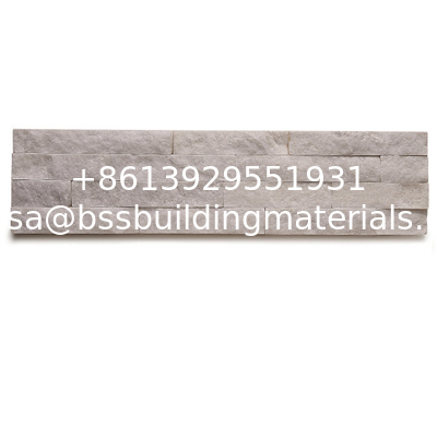 White Quartzite Stone Cladding Panel Ledgestone Culture Stone Veneer 15x60 10x40 10x36cm