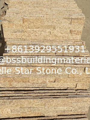 Tiger Skin Yellow Granite Ledgestone,Yellow Stone Veneer,Granite Culture Stone,Natural Stacked Stone,Wall Stone Cladding