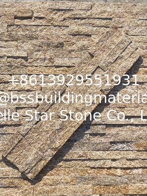 Tiger Skin Yellow Granite Ledgestone,Yellow Stone Veneer,Granite Culture Stone,Natural Stacked Stone,Wall Stone Cladding