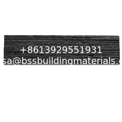 Black Quartzite Mini Stacked Stone,Quartzite Waterfall Shape Ledgestone,Black Culture Stone,Quartzite Stone Veneer