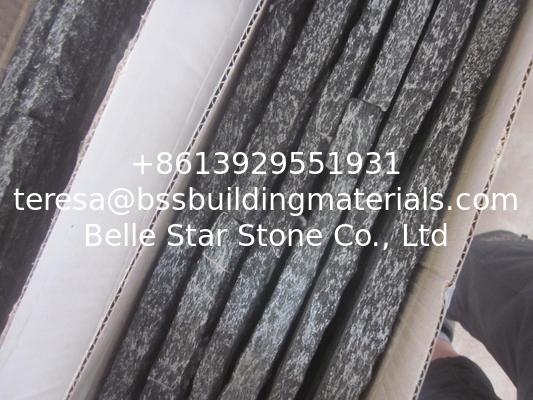 Black Quartzite Mini Stacked Stone,Quartzite Waterfall Shape Ledgestone,Black Culture Stone,Quartzite Stone Veneer