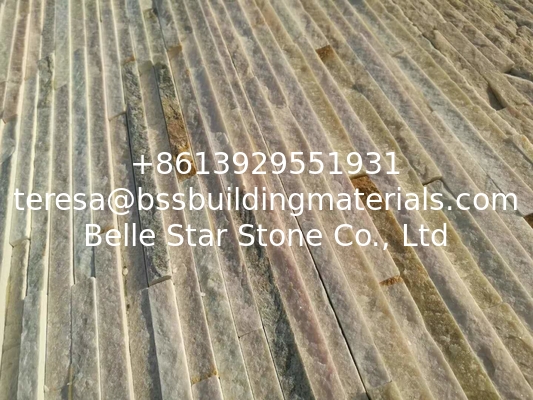 Oyster Quartzite Mini Stacked Stone,White Gold Quartzite Waterfall Shape Ledgestone,Slim Stone Veneer,Culture Stone