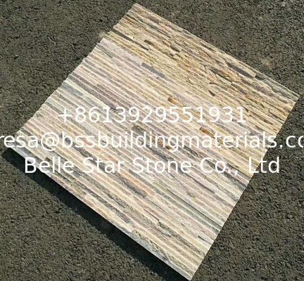 Oyster Quartzite Mini Stacked Stone,White Gold Quartzite Waterfall Shape Ledgestone,Slim Stone Veneer,Culture Stone