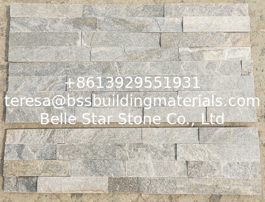 Grey Quartzite Stacked Stone,Outdoor Culture Stone Panel,Indoor Thin Stone Veneer,Real Ledgestone