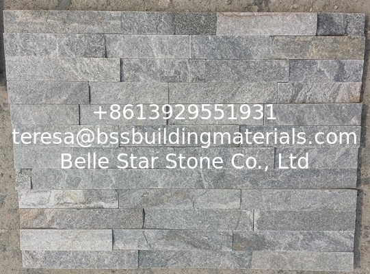 Grey Quartzite Stacked Stone,Outdoor Culture Stone Panel,Indoor Thin Stone Veneer,Real Ledgestone