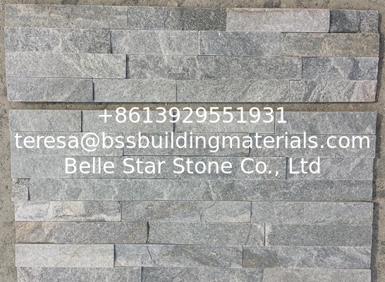 Grey Quartzite Stacked Stone,Outdoor Culture Stone Panel,Indoor Thin Stone Veneer,Real Ledgestone