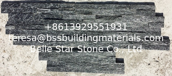 Black Quartzite Thin Stone Veneer,Split Face Z Stone Wall Panels,Quartzite Zclad Stone Cladding,Culture Stone