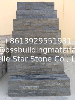 Black Quartzite Culture Stone,Split Face Stone Veneer,Quartzite Stone Cladding,Natural Stakced Stone